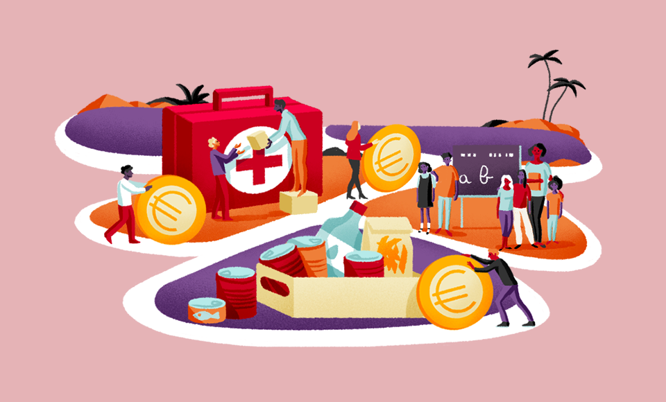 Visuel d’ambiance mobile afin d'agir pour la solidarité internationale, marché des Particuliers