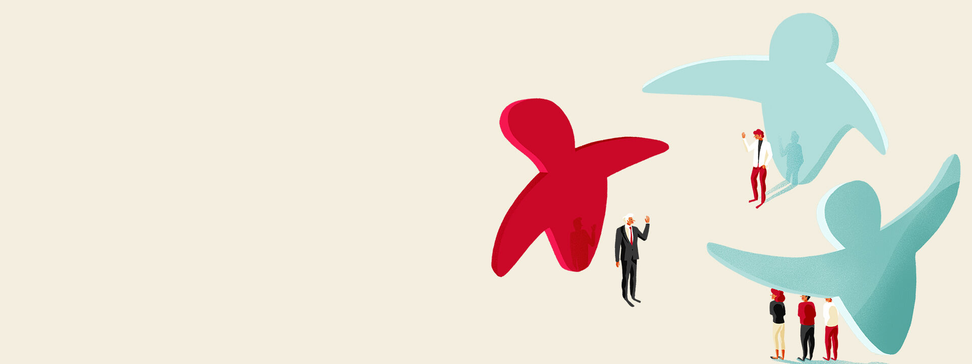 Visuel d&rsquo;ambiance li&eacute; &agrave; la client&egrave;le &agrave; part, march&eacute; Votre banque