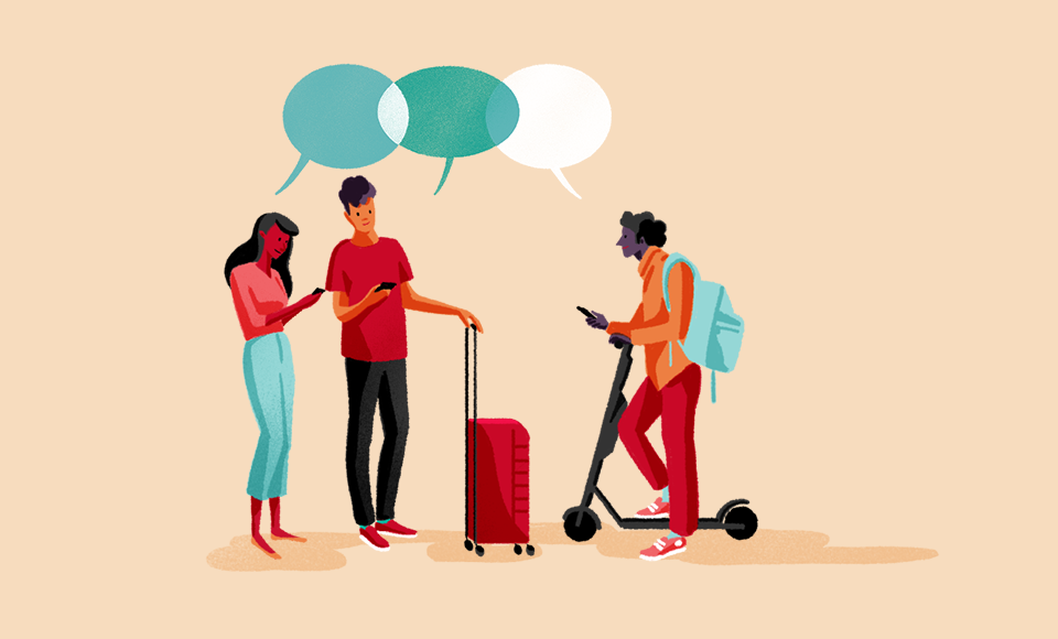 Visuel d’ambiance mobile lié au Étudiants et Jeunes actifs, marché des Particuliers