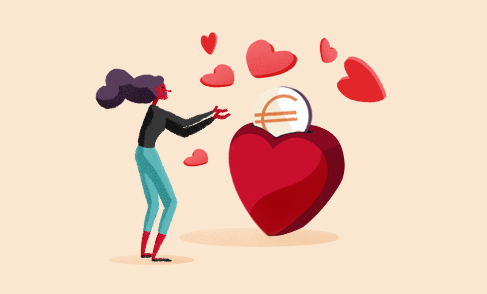 Visuel d’ambiance mobile lié au produit Épargner solidaire, marché des Particuliers