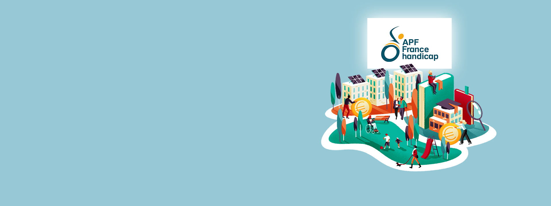 Visuel d&rsquo;ambiance li&eacute; &agrave; l'association APF, march&eacute; des Particuliers