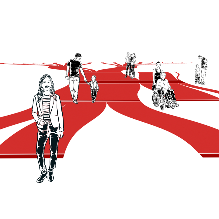 Visuel d’ambiance illustrant le circuit de l’argent au Crédit Coopératif