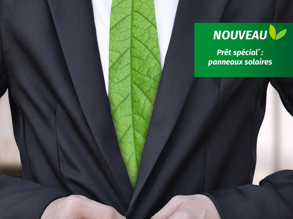 Conseiller avec cravate verte